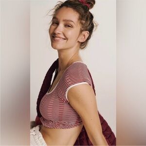 NWOT FREE PEOPLE MOVEMENT
WHAT'S THE SCOOP BABY TEE MED/ LARGE